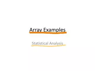 Array Examples
