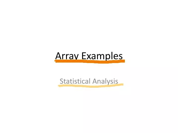 array examples