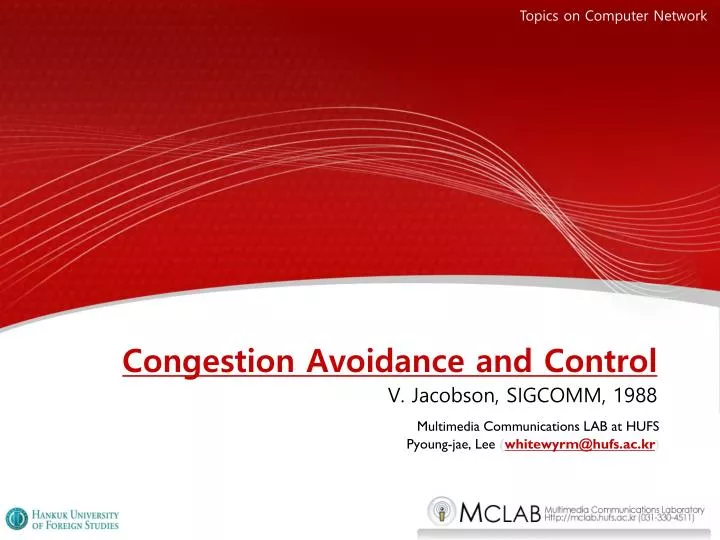 congestion avoidance and control v jacobson sigcomm 1988