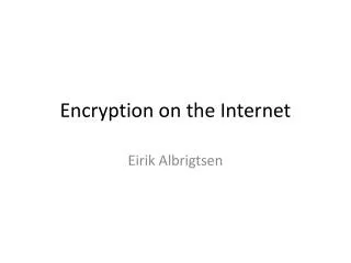 encryption on the internet