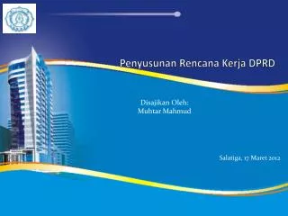 penyusunan rencana kerja dprd