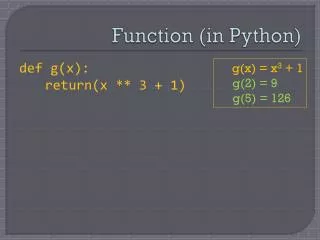 Function (in Python)