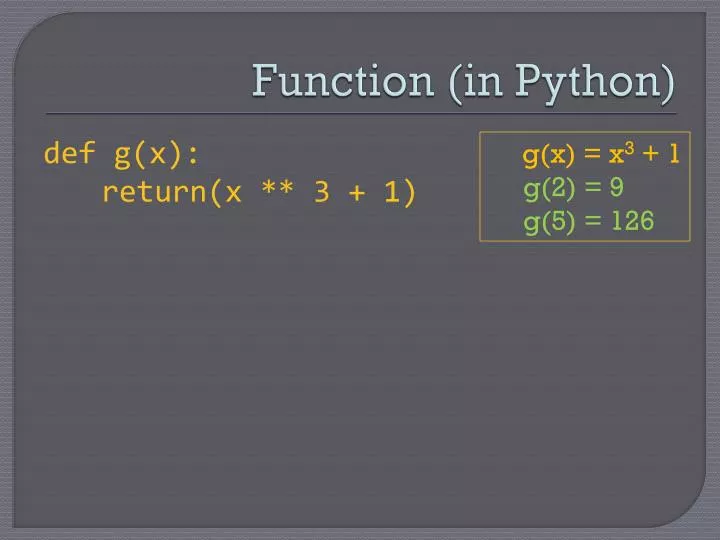 function in python