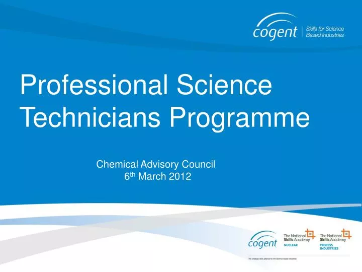 professional science technicians programme