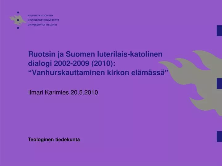 ruotsin ja suomen luterilais katolinen dialogi 2002 2009 2010 vanhurskauttaminen kirkon el m ss