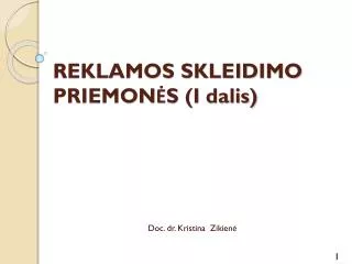 reklamos skleidimo priemon s i dalis