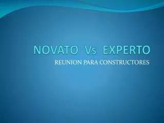 novato vs experto