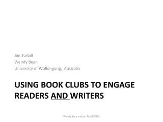 Using Book Clubs to Engage Readers and Writers