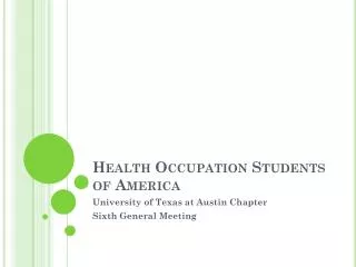 Health Occupation Students of America