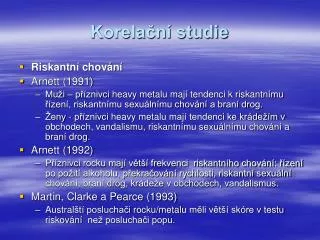 korela n studie