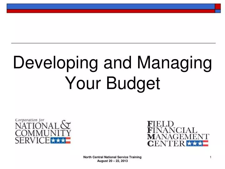 developing and managing your budget