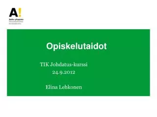 opiskelutaidot