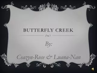 Butterfly creek