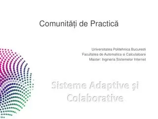 comunit i de practic