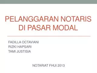 pelanggaran notaris di pasar modal