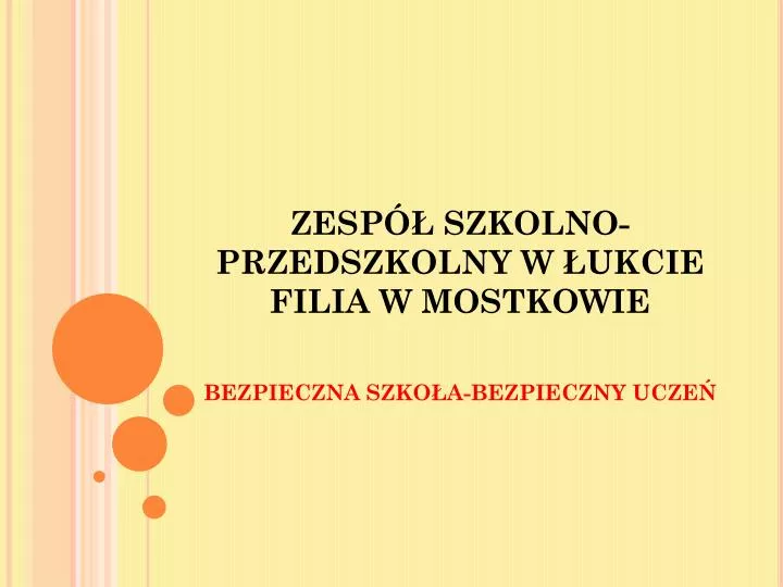 zesp szkolno przedszkolny w ukcie filia w mostkowie