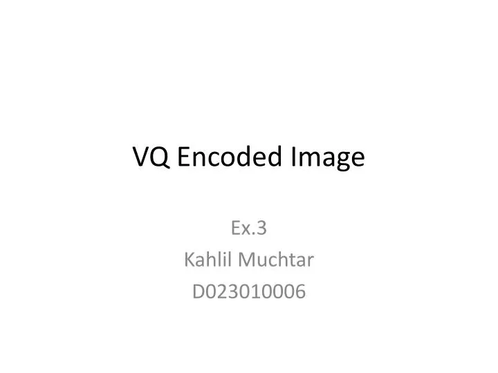 vq encoded image