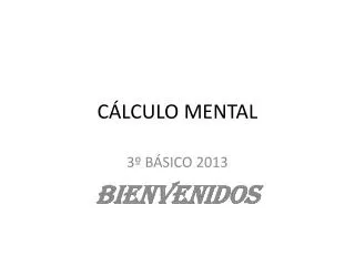 c lculo mental