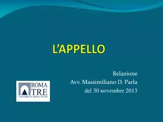 l appello