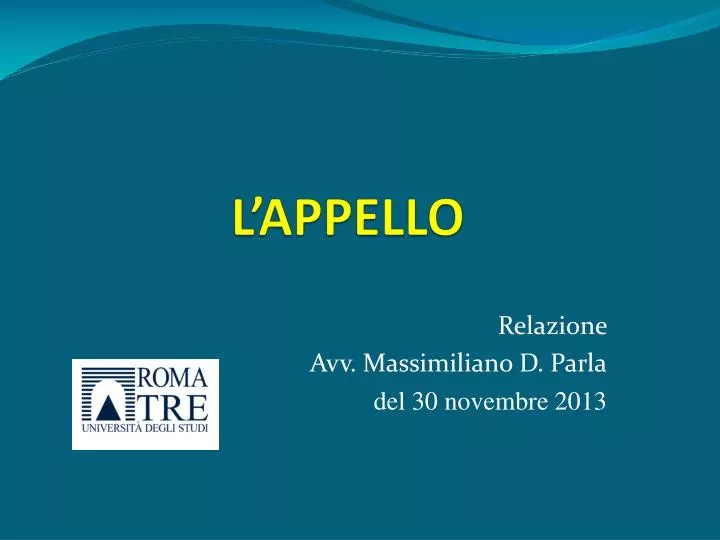 l appello