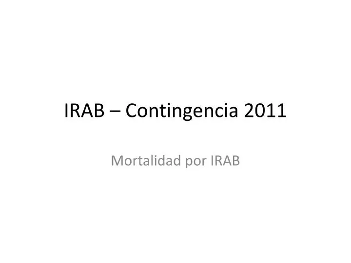 irab contingencia 2011