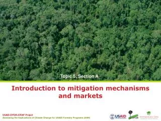 Introduction to mitigation mechanisms and markets