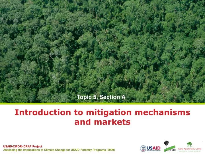 introduction to mitigation mechanisms and markets