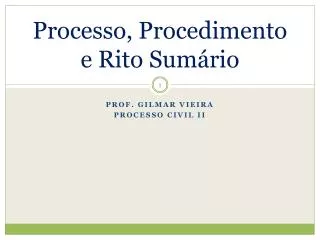 processo procedimento e rito sum rio