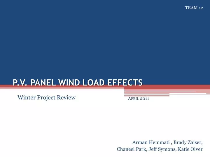 p v panel wind load effects