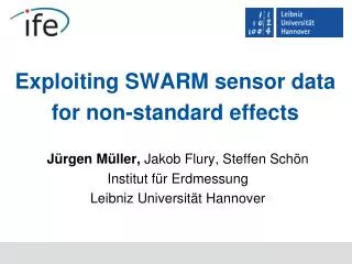 Exploiting SWARM sensor data for non-standard effects