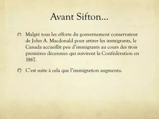 avant sifton
