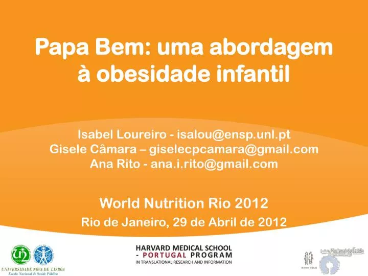 papa bem uma abordagem obesidade infantil