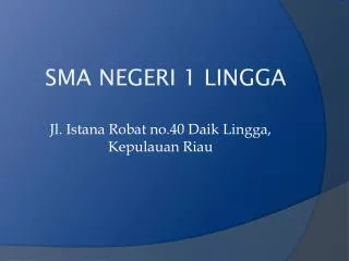 sma negeri 1 lingga