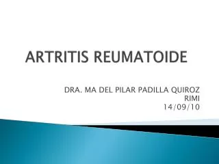 artritis reumatoide