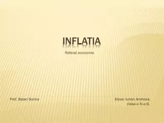 referat economie prof balan sorina eleva iurian andreea clasa a xi a b
