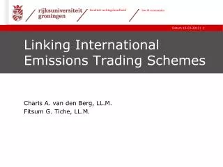 Linking International Emissions Trading Schemes