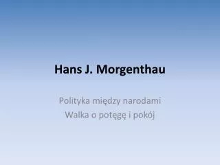 hans j morgenthau