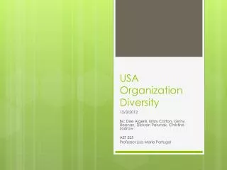 USA Organization Diversity