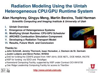 Radiation Modeling Using the Uintah Heterogeneous CPU/GPU Runtime System