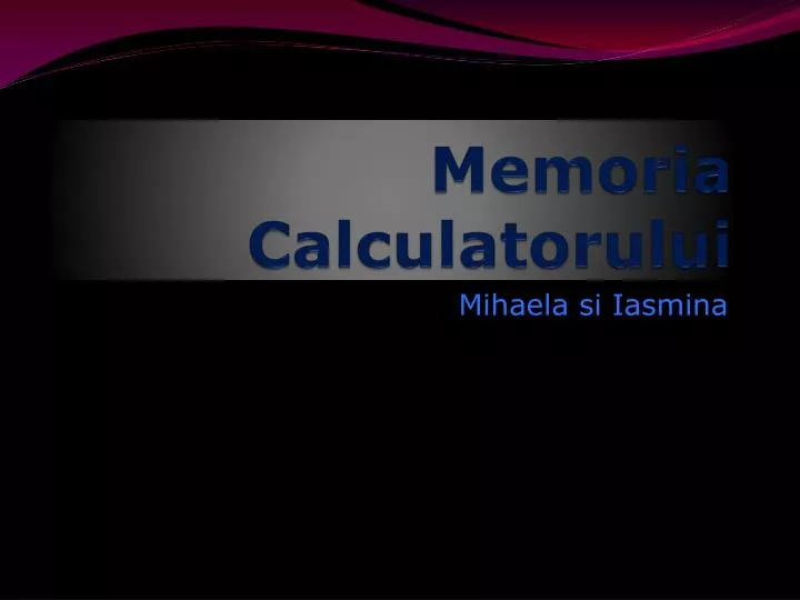 memoria calculatorului