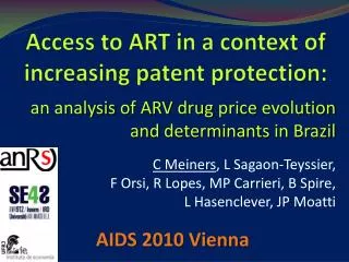 Access to ART in a context of increasing patent protection: