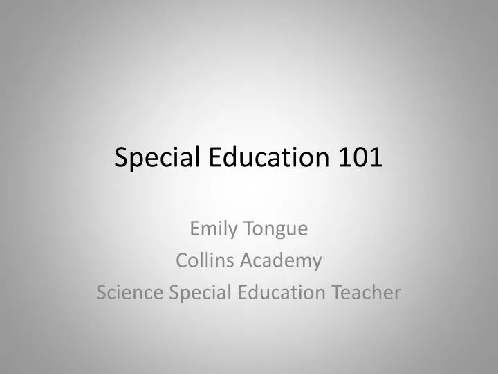 special education 101