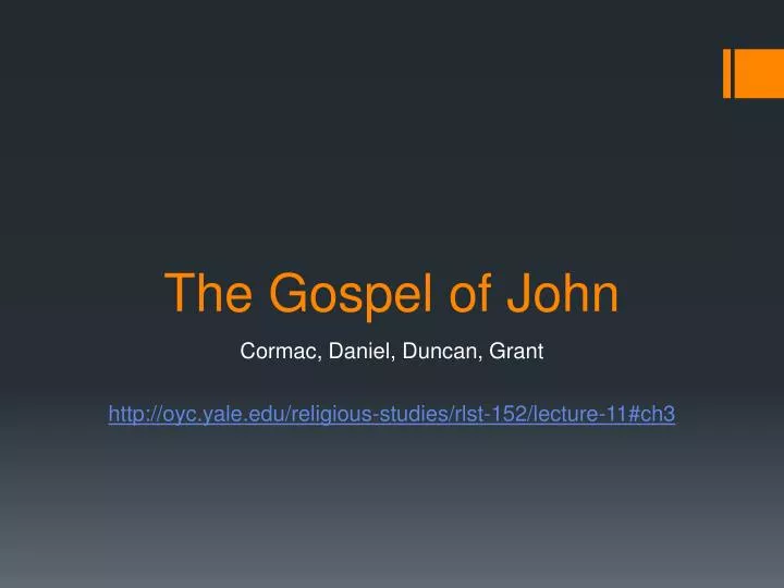 the gospel of john