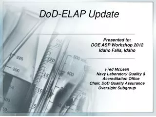 DoD-ELAP Update
