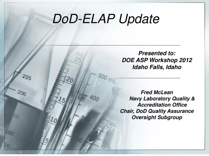 dod elap update