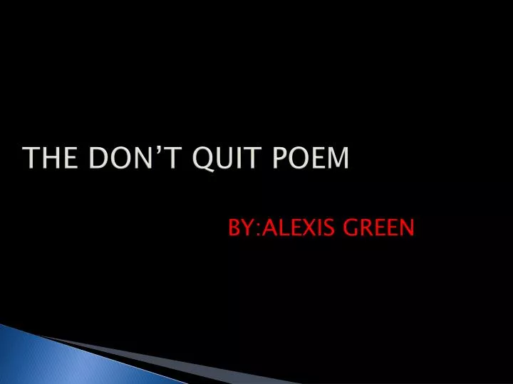 the don t quit poem