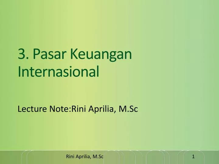 3 pasar keuangan internasional