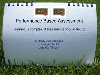 Performance Based Assessment