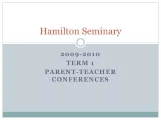 Hamilton Seminary