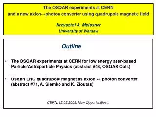 The OSQAR experiments at CERN and a new axion?photon converter using quadrupole magnetic field